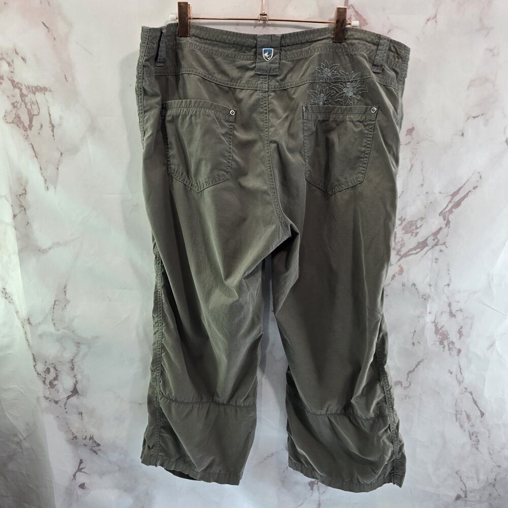 Kuhl Capri Womens 14 X 21 Brown Nylon Ripstop Straight Splash Capris Cropped